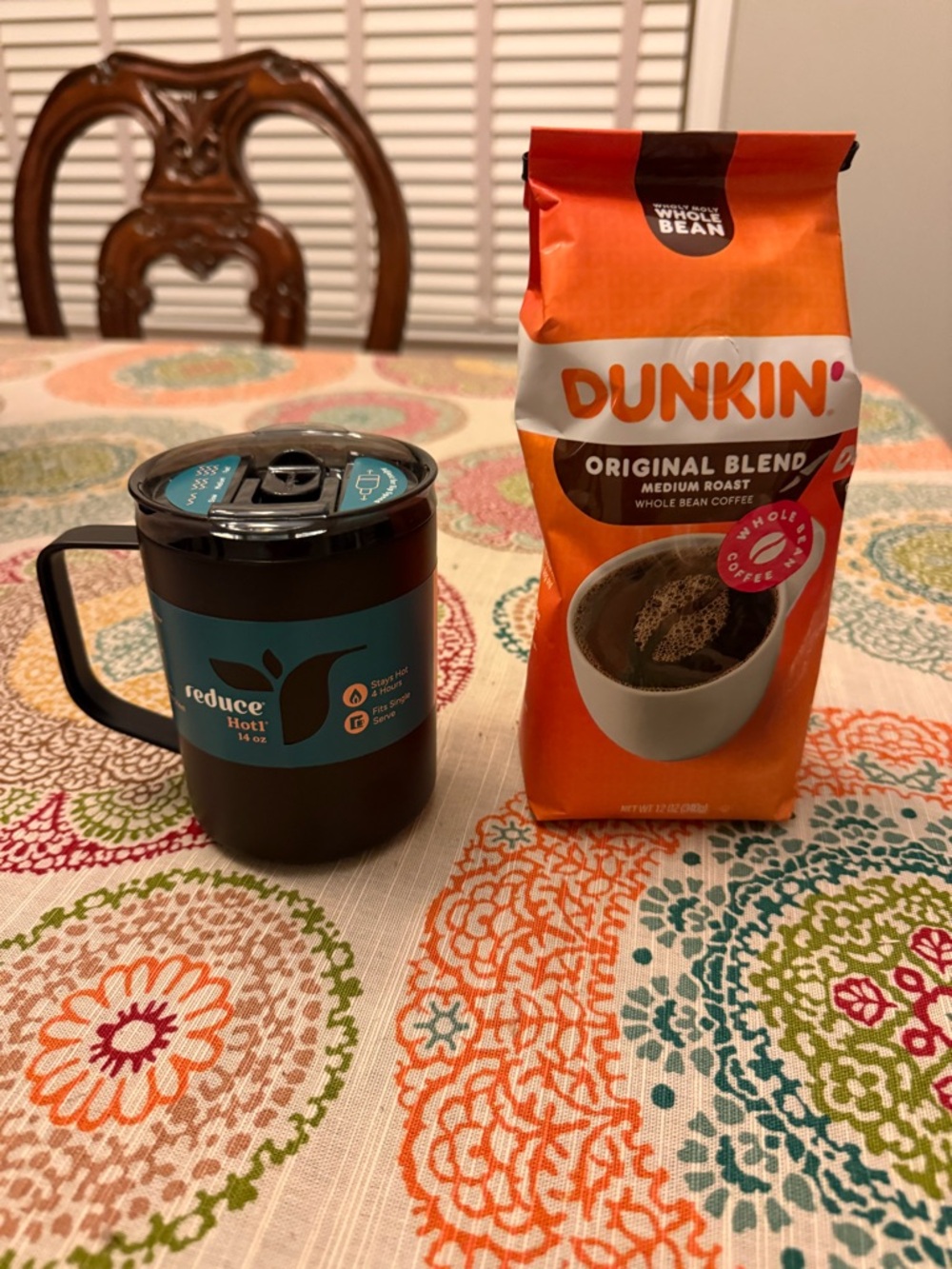 NWT Reduce insulated mug & Dunkin’ Original Blend coffee